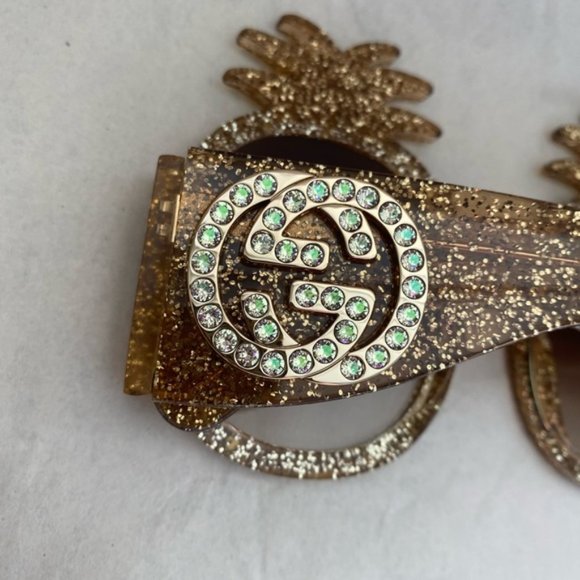 Gucci 53MM Embellished Pineapple Round Sunglasses main image 12